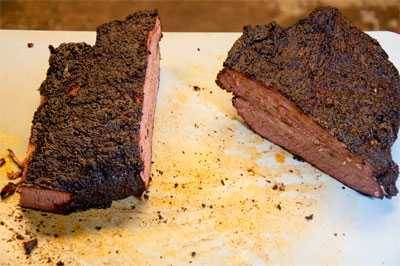 brisket cut in half