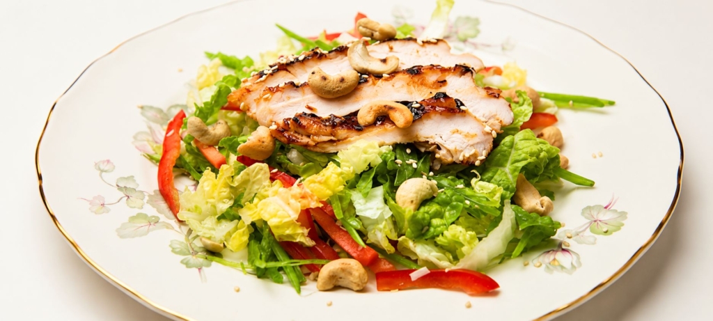 Turkey salad in a bowl