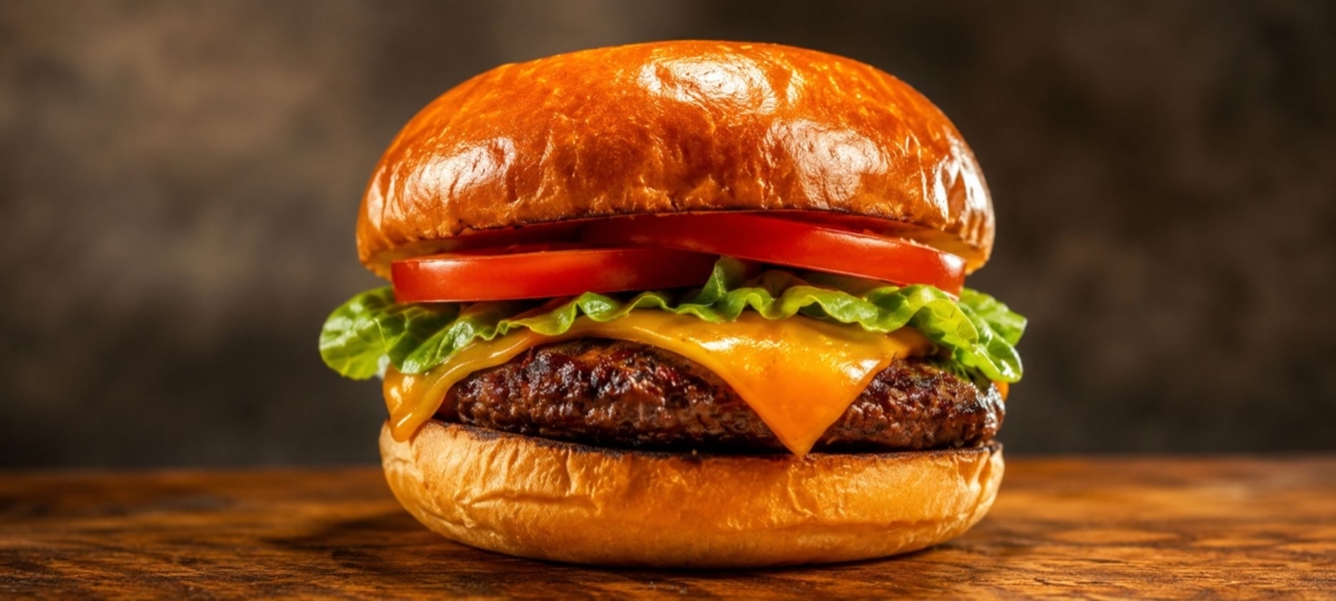 Cheeseburger with a brioche bun