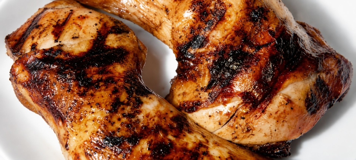 Grilled huli-huli chicken quarters