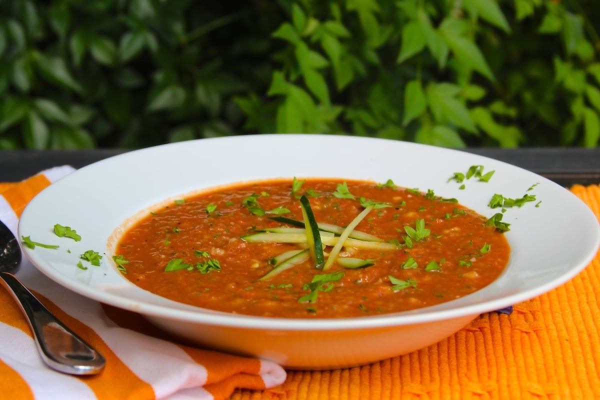 Gazpacho in a bowl