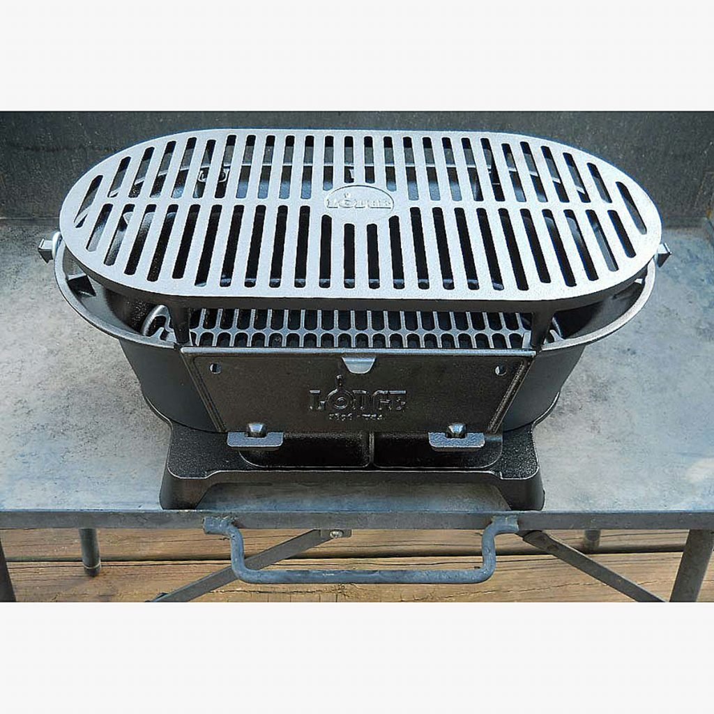 Lodge Cast Iron Seasoned Sportsman's Pro Charcoal Grill