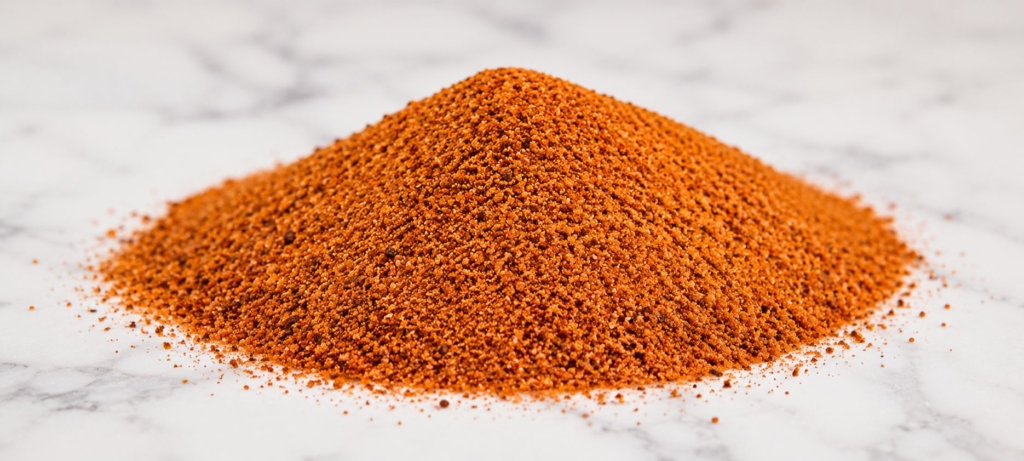 Memphis dry rub seasoning on a marble background.