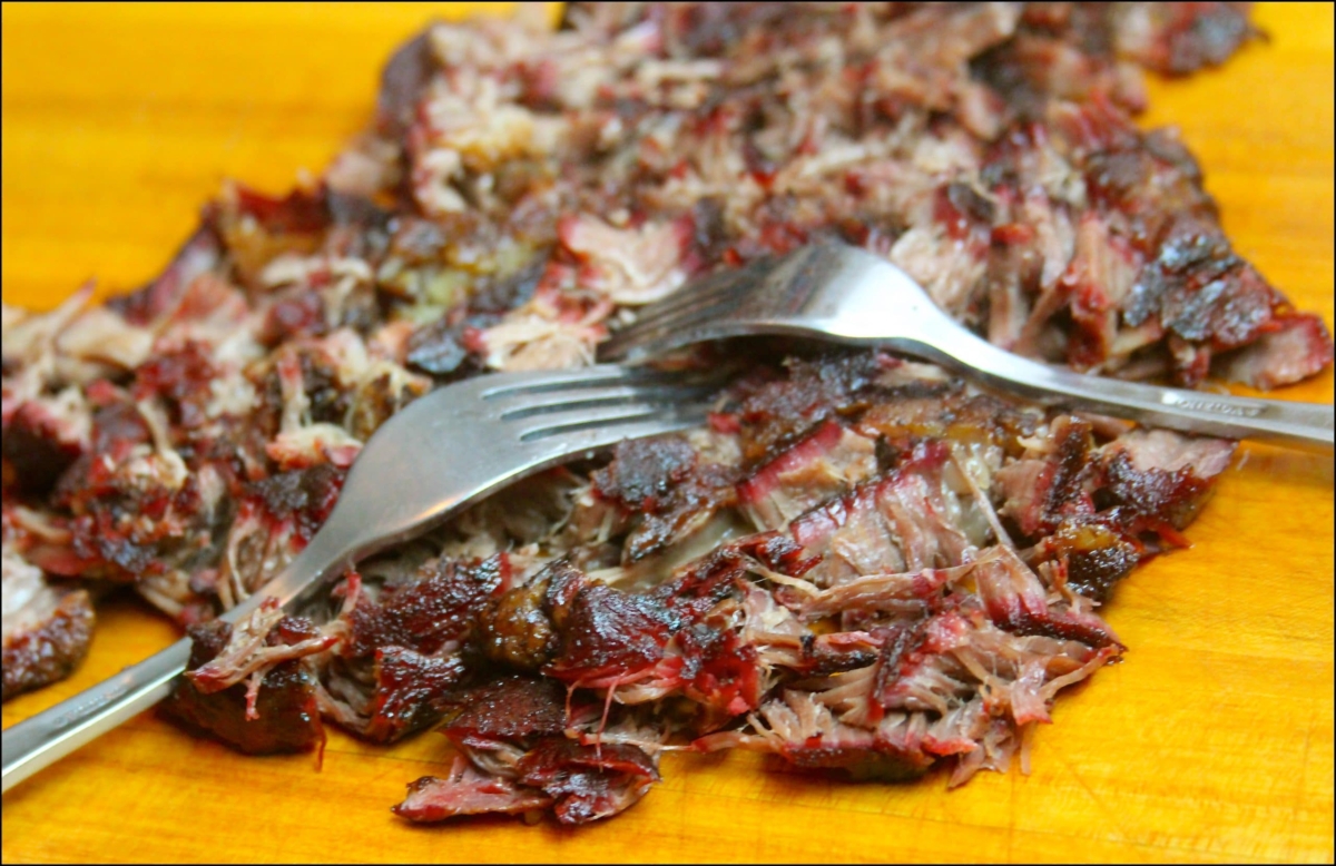 Smoked shredded chuck roast