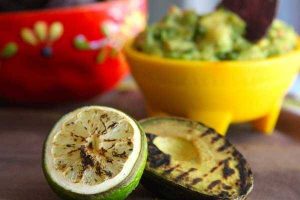 Grilled avocado and lime