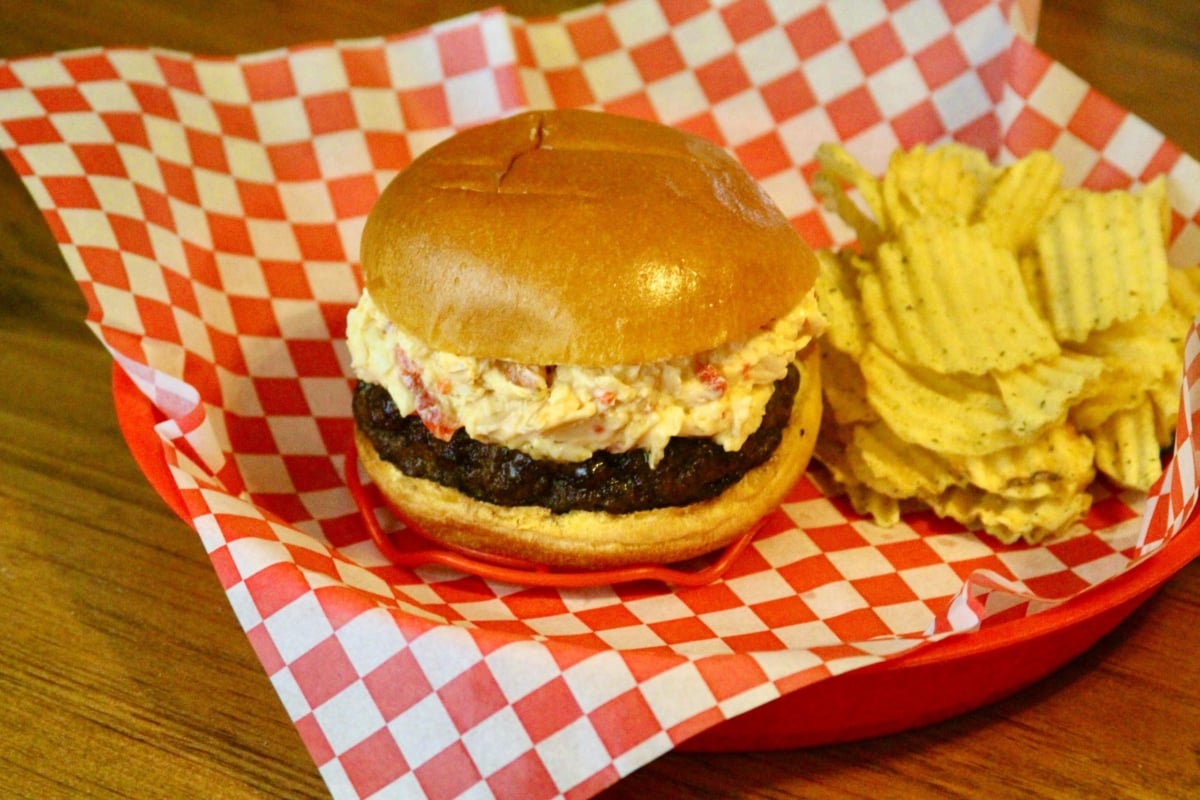 Pimento cheese burger
