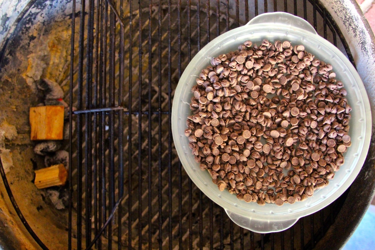 Smoking chocolate chips