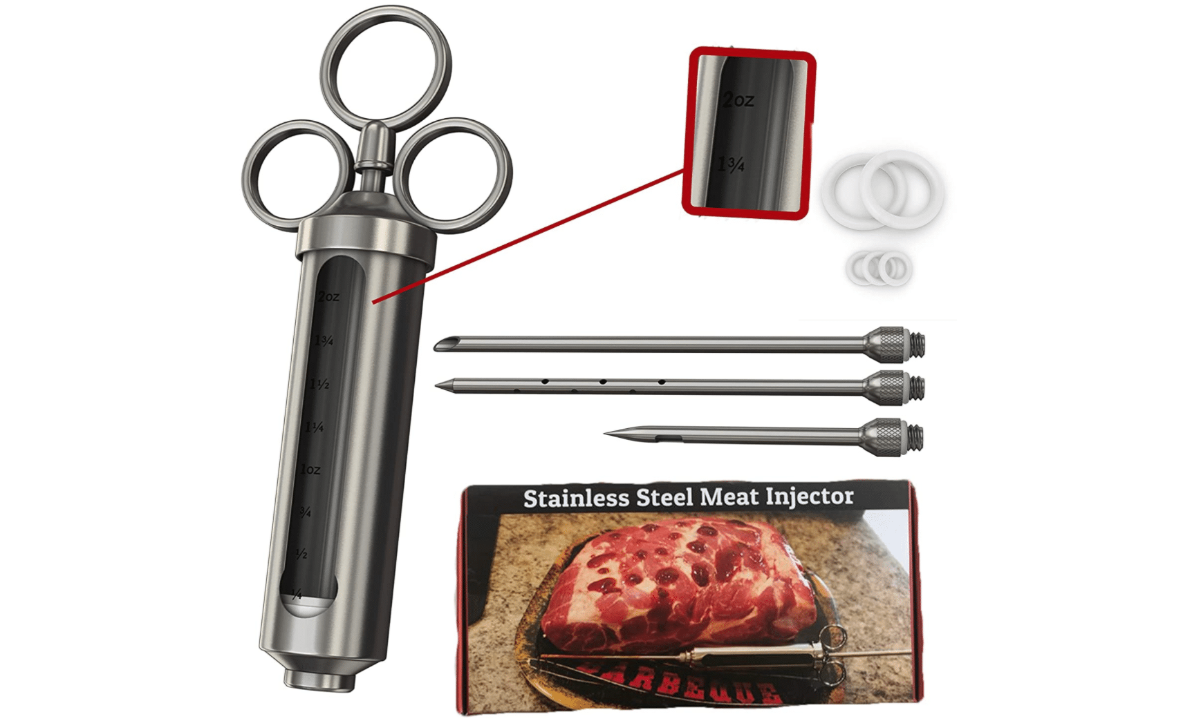 Stainless Steel Meat Injector Syringe - Brilliant Promos - Be