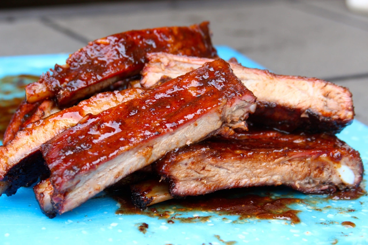 Soy-ginger glazed BBQ ribs