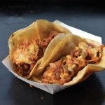 Breakfast tacos in paper boat