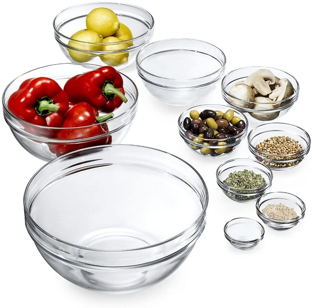 glass mixing bowls