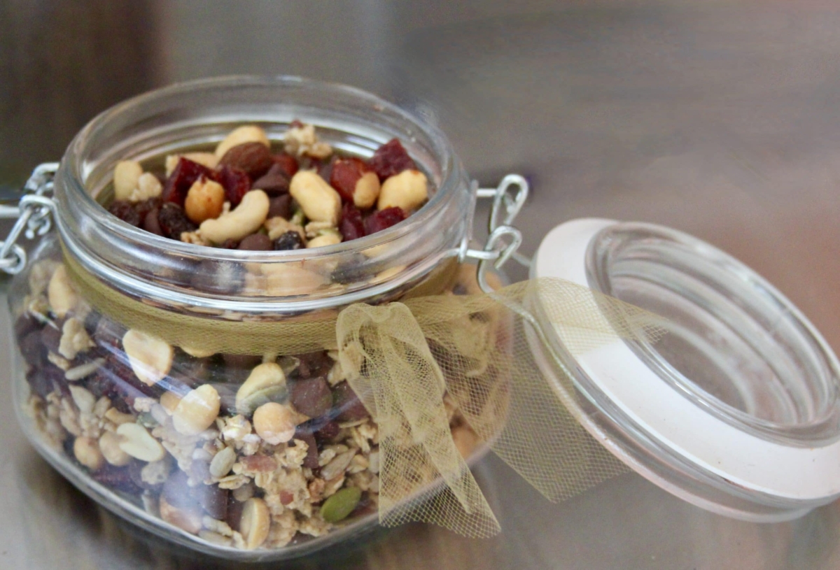 Jar of trail mix