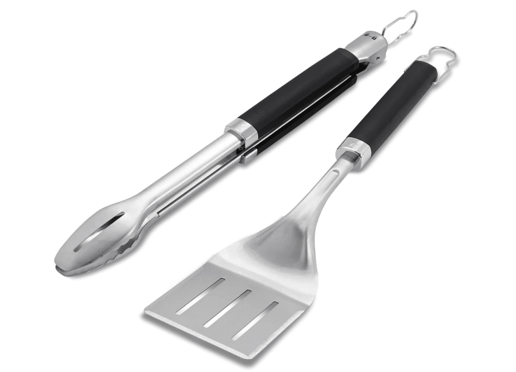 Weber precision spatula and tongs set