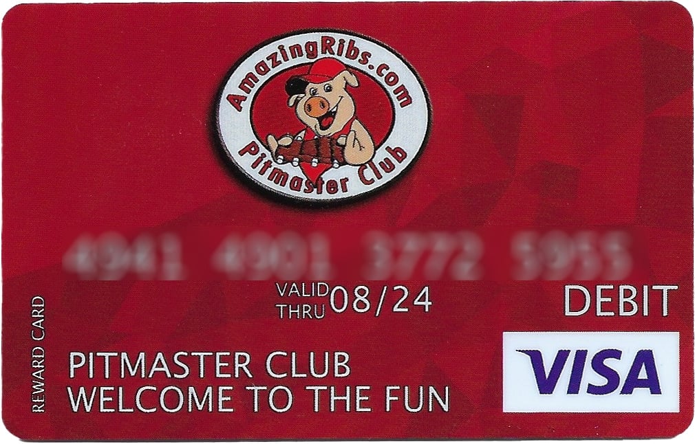 AmazingRIbs.com Pitmaster Club gift card