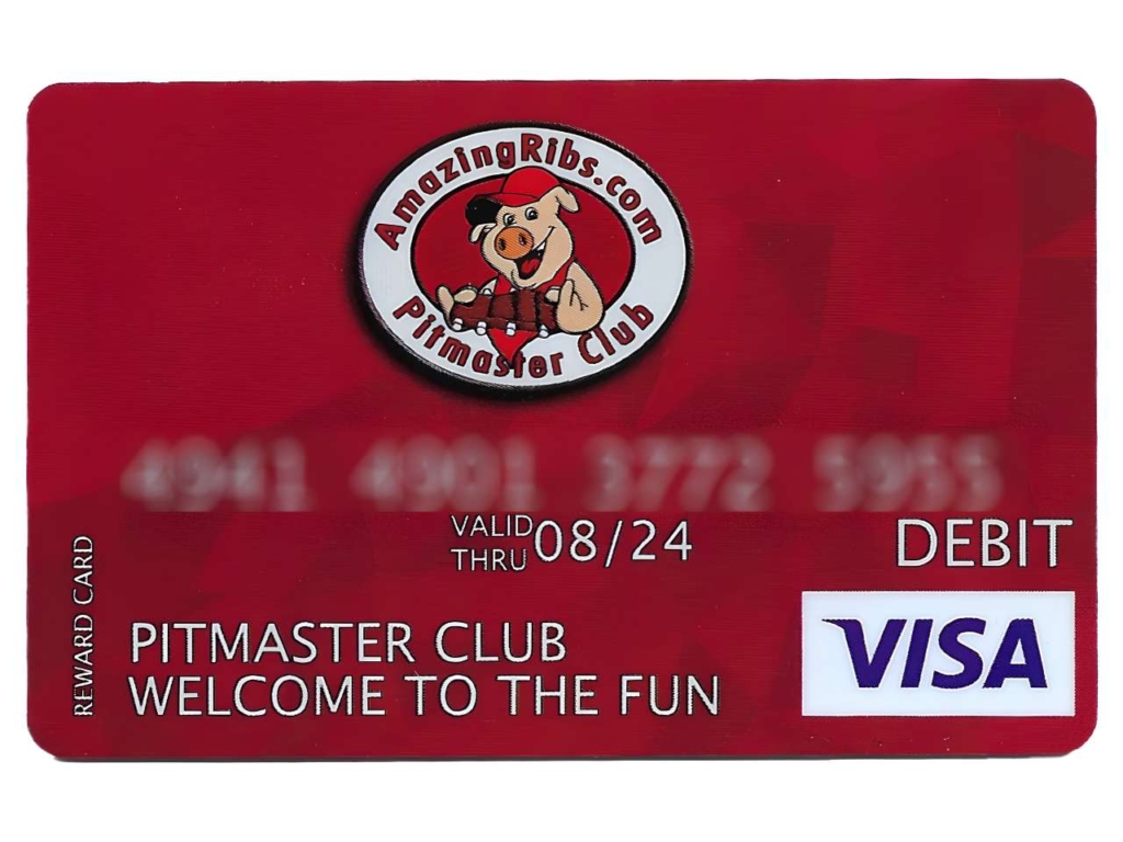 AmazingRibs.com Pitmaster Club Gift Card.