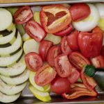 Vegetables on sheet pan