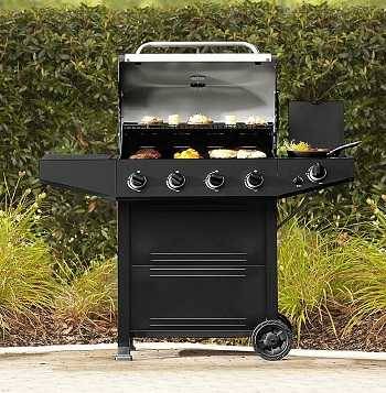 BBQ Pro 4 Burner Gas Grill with Stainless Steel Lid