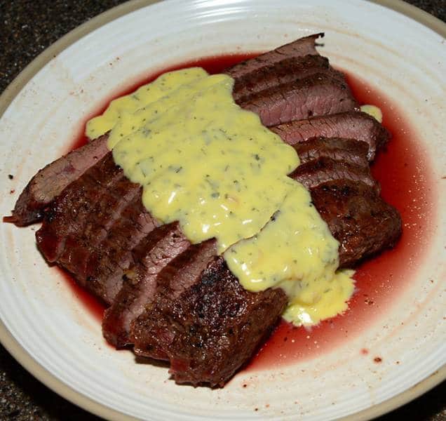 London Broil with Sauce Bearnaise