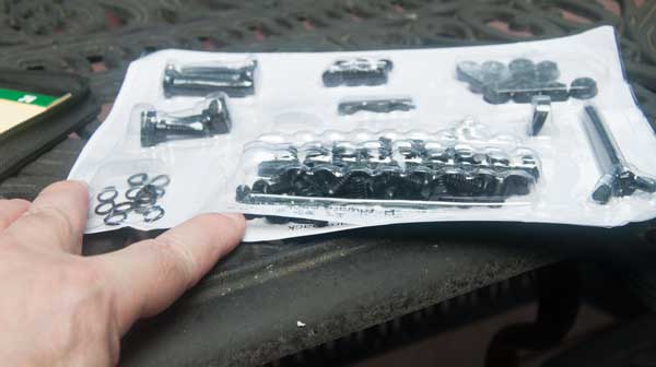 package of screws and hardware