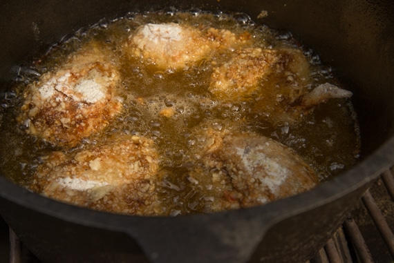 Chicken deep frying