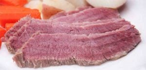 Sliced corned beef