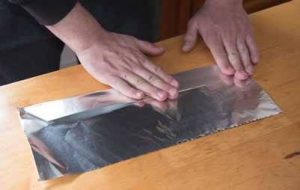Folding tinfoil