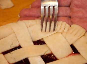 crimping with a fork