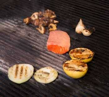 grilling the salad fixings