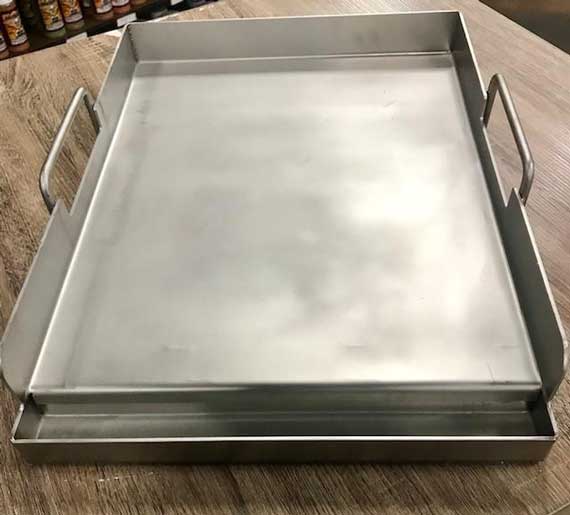 Shiny metal flat tray