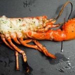Grilled half lobster