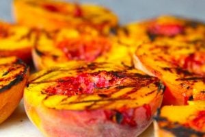Grilled peaches