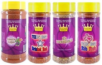 4-pack of premium low-salt seasonings from Heaven Made Products!