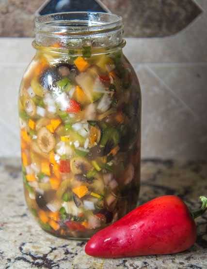 Italian Giardiniera, A Celebration Of The Season's Best Vegetables