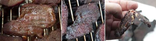 Home made beef jerky on the smoker