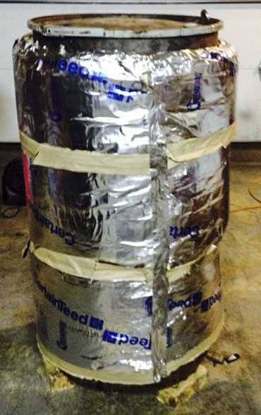 wrap insulation around a drum smoker