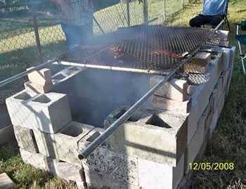 Cinder block shop bbq grill