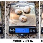 washing mushrooms weight