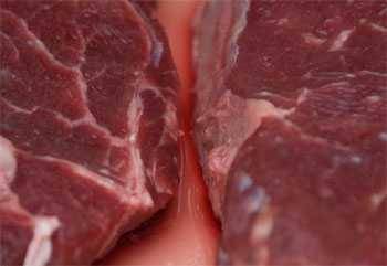 Image of myoglobin from a slice of beef