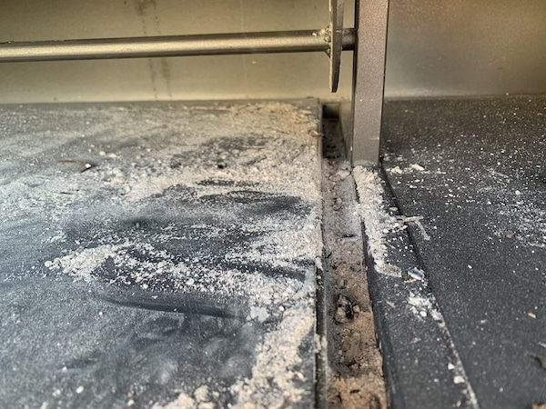 ash in warming drawer