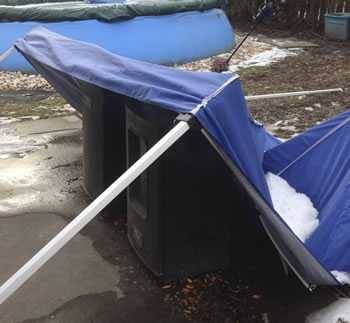 popup tents can provide wind protection