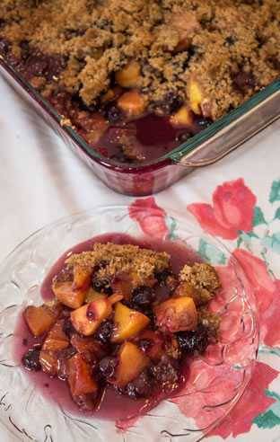 Peach Blueberry Crisp