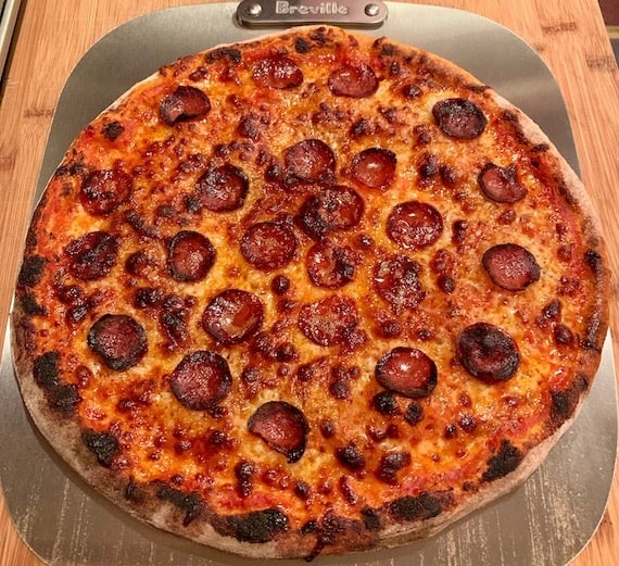 pepperoni pizza cooked