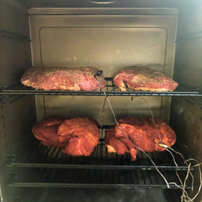 Pit Boss 5-Series brisket and butts cooking