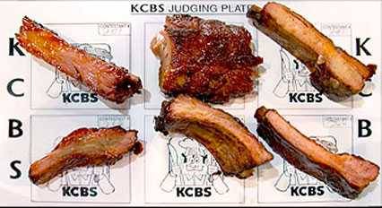 Judging plate at the Kansas City Barbecue Society