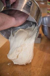 Removing dough from a stand mixer
