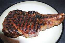 Ribeye steak fresh off the grill