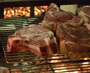 ribeyes on the bbq grill