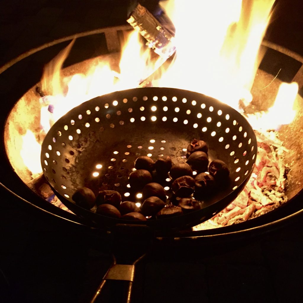 chestnuts roasting on an open fire