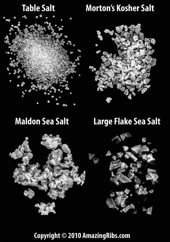 different salt grains