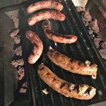 sausage on grill grate